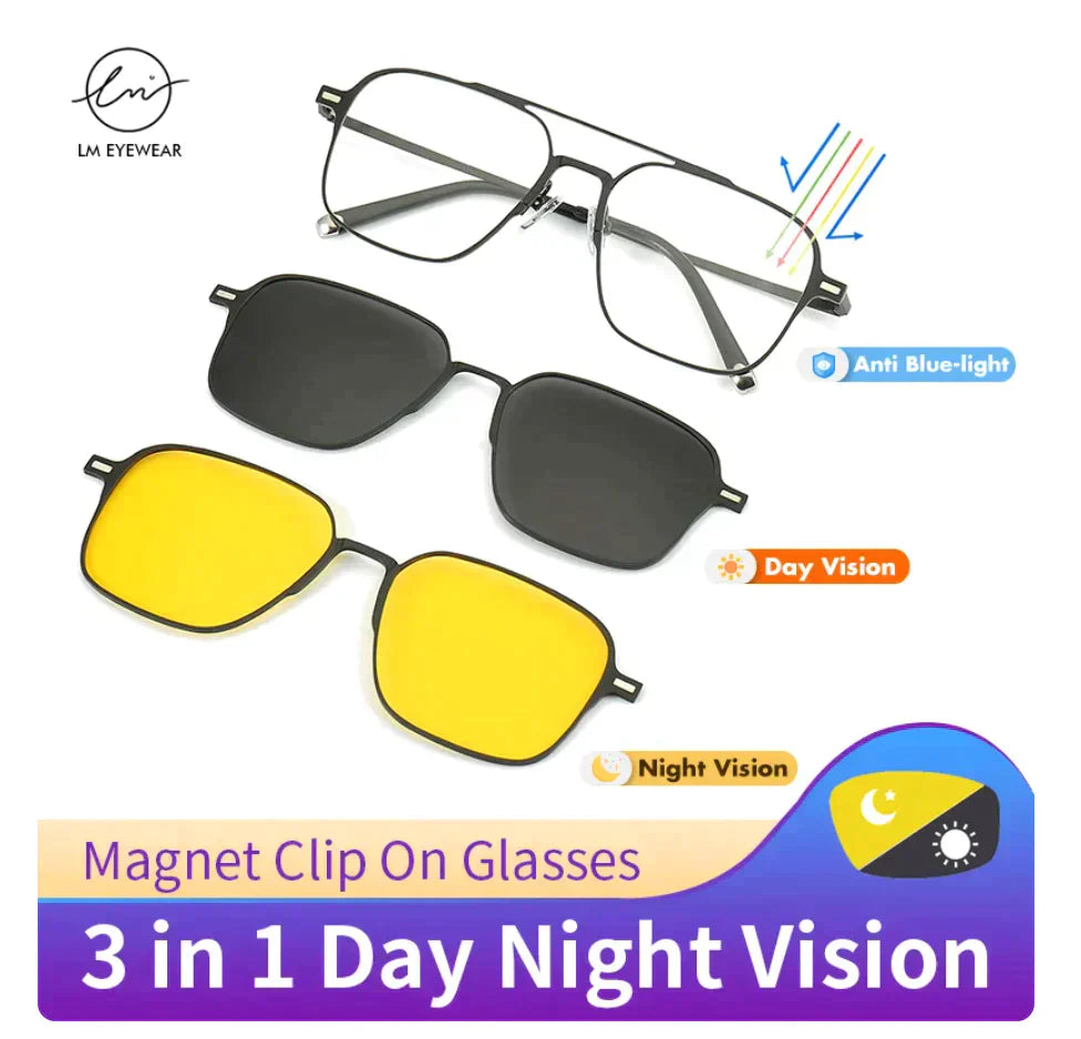 5-in-1 Magnetic Polerized Sunglasses